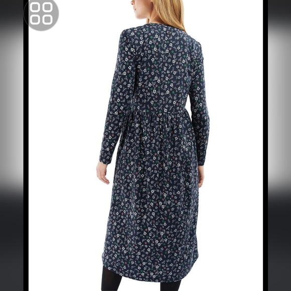 NWT $155 BARBOUR Cassley Floral Long Sleeve Side Pocket Midi Dress Size 4 - Picture 11 of 13